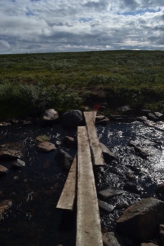 Planks over the river, Alta Canyon, Norway